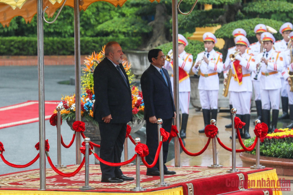 Lễ đón Thủ tướng Cuba Manuel Marreo Cruz thăm chính thức Việt Nam -0