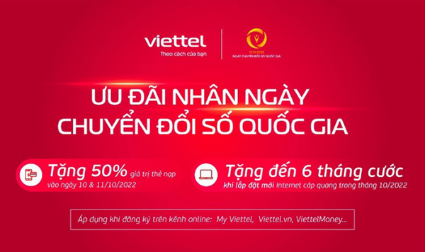 Viettel Telecom “mưa” ưu đãi hưởng ứng ngày chuyển đổi số quốc gia 10/10 -0