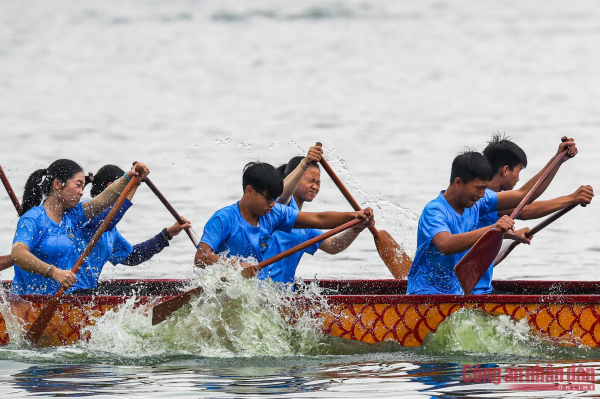 Over 500 rowers participate in Hanoi's boat race tournament despite rain -4