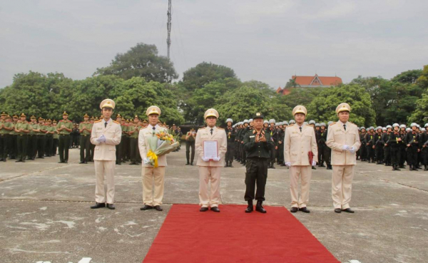 Công bố quyết định thành lập và ra quân huấn luyện Tiểu đoàn dự bị chiến đấu Học viện Chính trị CAND -0