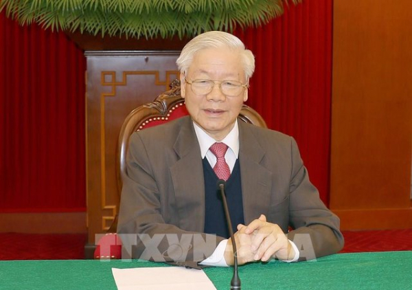 Tổng Bí thư Nguyễn Phú Trọng gửi điện chúc mừng đồng chí Tập Cận Bình tái cử Tổng Bí thư khóa XX Đảng Cộng sản Trung Quốc -0