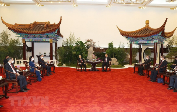 Tổng Bí thư Nguyễn Phú Trọng dự Tiệc trà cùng Tổng Bí thư Tập Cận Bình -1