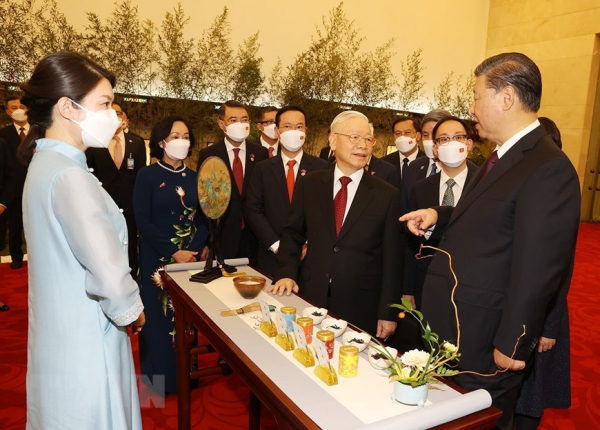 Tổng Bí thư Nguyễn Phú Trọng dự Tiệc trà cùng Tổng Bí thư Tập Cận Bình -3