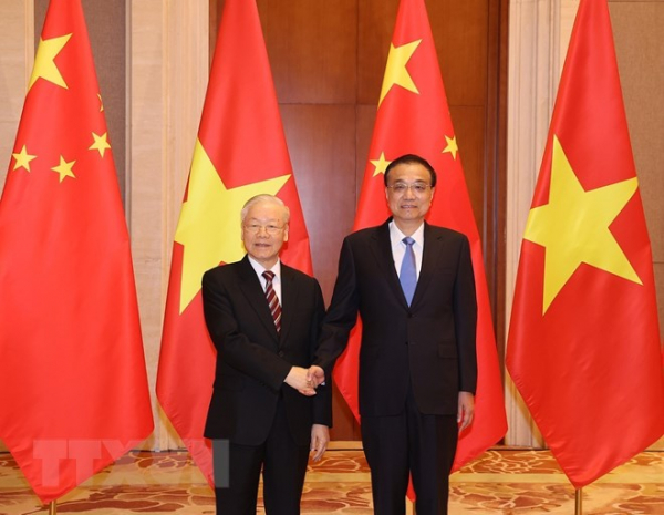 Tổng Bí thư Nguyễn Phú Trọng hội kiến Thủ tướng Trung Quốc -0