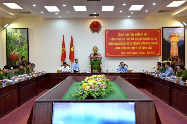Thứ trưởng Bộ Công an Nguyễn Duy Ngọc làm việc tại Công an tỉnh Bình Thuận -0