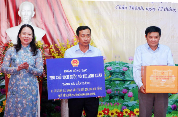Phó Chủ tịch nước Võ Thị Ánh Xuân dự Ngày hội Đại đoàn kết toàn dân tộc tại An Giang -1
