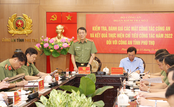 Đoàn kiểm tra số 2 Bộ Công an kiểm tra tại Công an tỉnh Phú Thọ -0