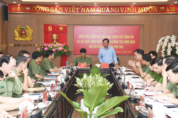 Đoàn kiểm tra số 2 Bộ Công an kiểm tra tại Công an tỉnh Phú Thọ -0