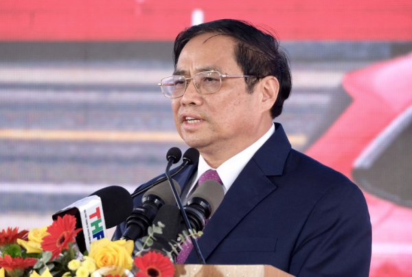 Thủ tướng Phạm Minh Chính dự lễ xuất khẩu lô xe điện VF8 đầu tiên sang thị trường Mỹ -0