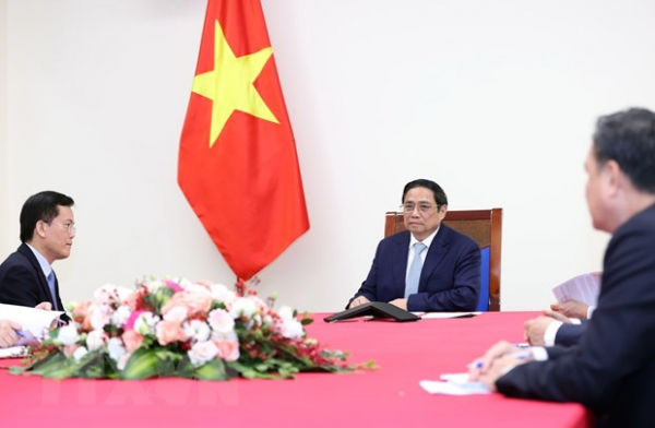 Thủ tướng Phạm Minh Chính điện đàm với Thủ tướng Pháp Elisabeth Borne -0