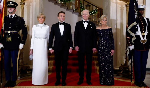 Nhiều nhân vật đình đám xuất hiện trong quốc yến chiêu đãi Tổng thống Pháp tại Nhà Trắng  -0
