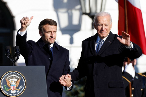 Lãnh đạo Mỹ-Pháp cam kết buộc Nga chịu trách nhiệm cho cuộc chiến tại Ukraine  -0