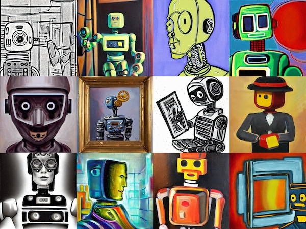 Hình ảnh Vẽ về robot với nhiều phong cách