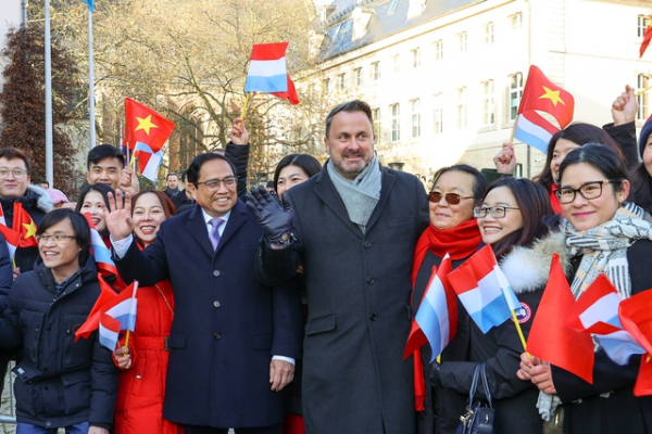 Lễ đón chính thức Thủ tướng Phạm Minh Chính thăm Luxembourg -0