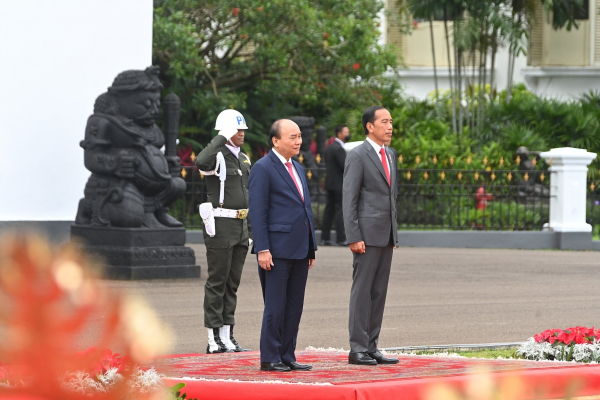 Tổng thống Indonesia chủ trì lễ đón cấp Nhà nước Chủ tịch nước Nguyễn Xuân Phúc -0