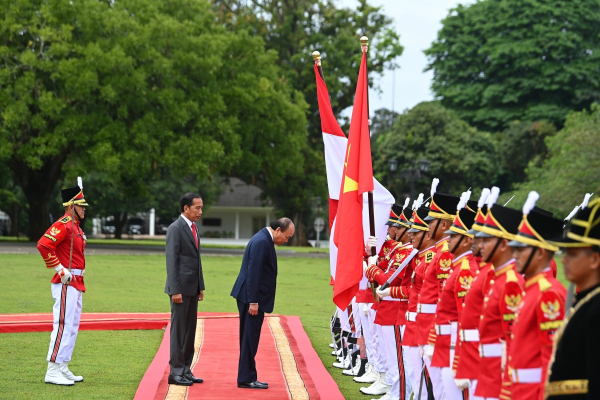 Tổng thống Indonesia chủ trì lễ đón cấp Nhà nước Chủ tịch nước Nguyễn Xuân Phúc -0