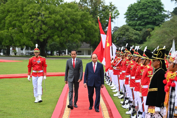 Tổng thống Indonesia chủ trì lễ đón cấp Nhà nước Chủ tịch nước Nguyễn Xuân Phúc -0