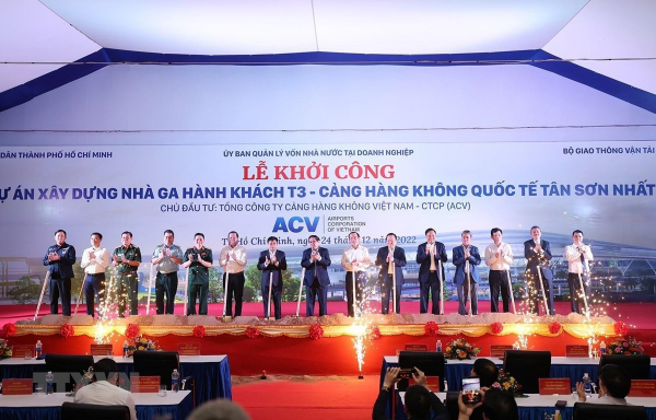 Thủ tướng phát lệnh khởi công xây dựng Nhà ga T3 Sân bay Tân Sơn Nhất -0