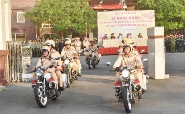 Công an tỉnh Bạc Liêu xuất quân bảo vệ tuyệt đối an toàn Tết Nguyên đán  -0