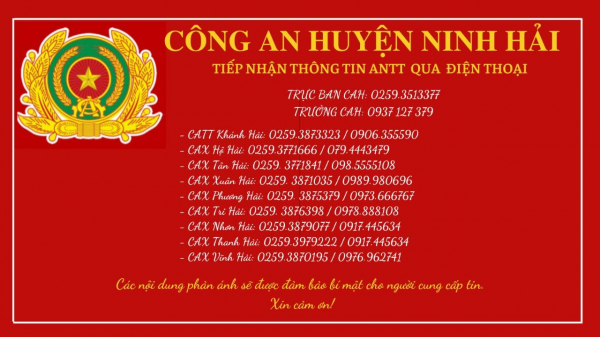 Công an huyện Ninh Hải gửi thư nhắc nhở người dân thực hiện các biện pháp đón Tết bình yên -0