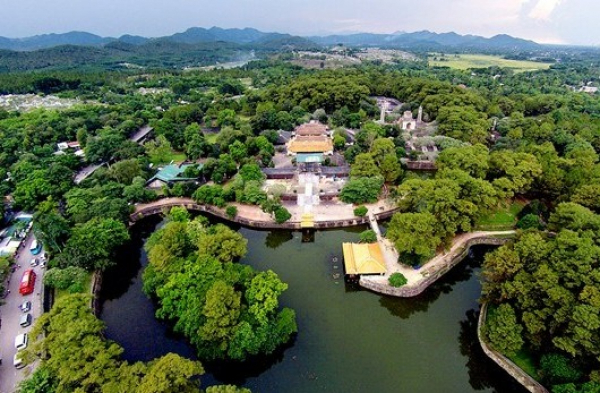 A complex of royal tombs – major tourist attractions in Hue -0