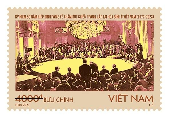 Phát hành bộ tem “Kỷ niệm 50 năm Hiệp định Paris về chấm dứt chiến tranh, lập lại hòa bình ở Việt Nam (1973-2023)” -0