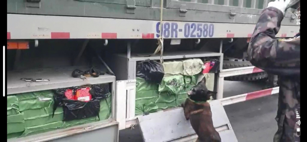 Hải quan Tân Thanh bắt giữ 342 kg pháo nổ cất dấu trong hầm cốp xe tải -0