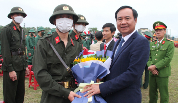 Gần 300 tân binh ở Quảng Trị tham gia nghĩa vụ CAND -0