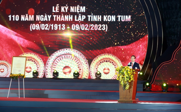 Thường trực Ban Bí thư dự Lễ kỷ niệm 110 năm thành lập tỉnh Kon Tum -0