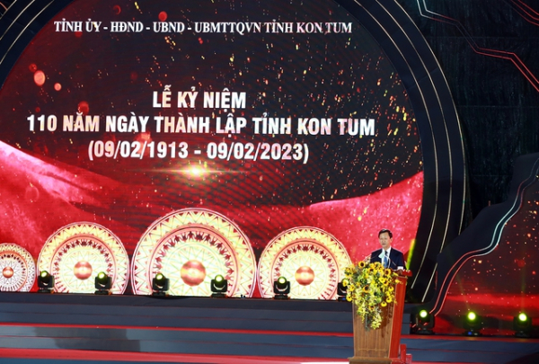 Thường trực Ban Bí thư dự Lễ kỷ niệm 110 năm thành lập tỉnh Kon Tum -0