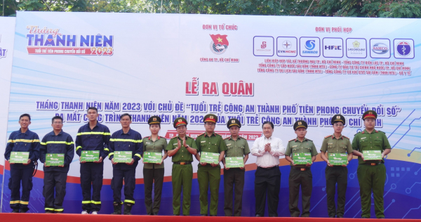 Tuổi trẻ Công an TP Hồ Chí Minh ra quân Tháng Thanh niên năm 2023 -0