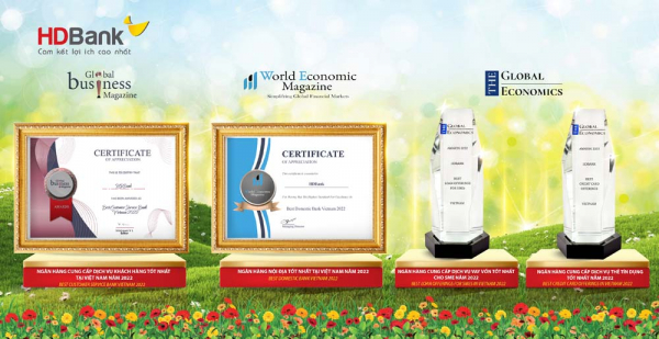 HDBank đoạt 4 giải thưởng quốc tế về chất lượng dịch vụ -0