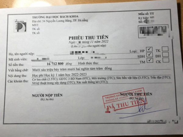 Sinh viên Đại học Bách khoa Đà Nẵng lo lắng vì nộp đủ học phí nhưng vẫn bị ghi nợ -0