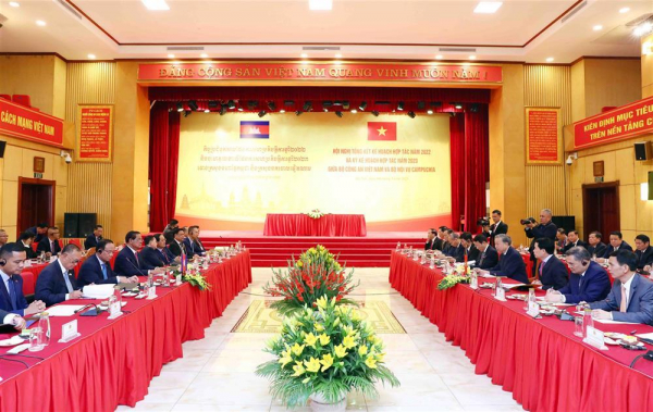 Ministry of Public Security of Vietnam, Ministry of Interior of Cambodia sign a cooperation plan for 2023 -0