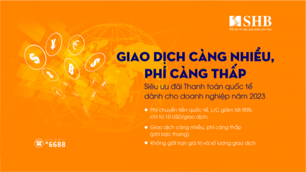 Nhiều ưu đãi hấp dẫn khi giao dịch thanh toán quốc tế tại SHB -0