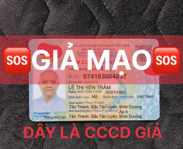 Giả căn cước công dân của nhà sư để lừa đảo -0