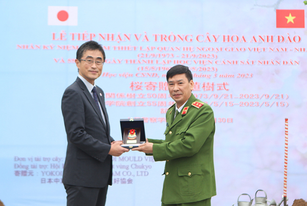 Tiếp nhận 15 cây hoa anh đào do Đại sứ quán Nhật Bản tại Việt Nam trao tặng -0