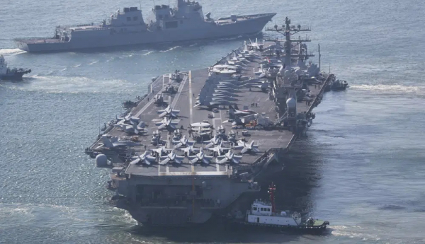 Mỹ - Hàn - Nhật điều tàu sân bay tập trận sát sườn Triều Tiên -0