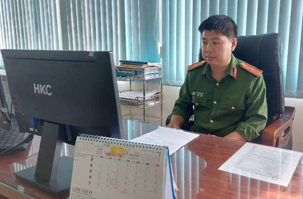 Thiếu tá Trà Thanh Hữu nỗ lực trong chuyển đổi số -0