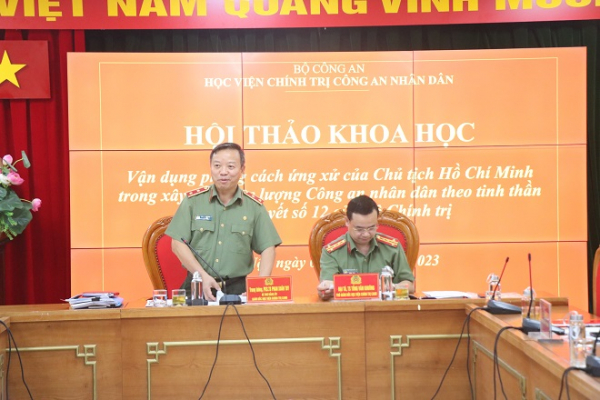 Hội thảo khoa học “Vận dụng phong cách ứng xử của Chủ tịch Hồ Chí Minh trong xây dựng lực lượng CAND theo tinh thần Nghị quyết số 12