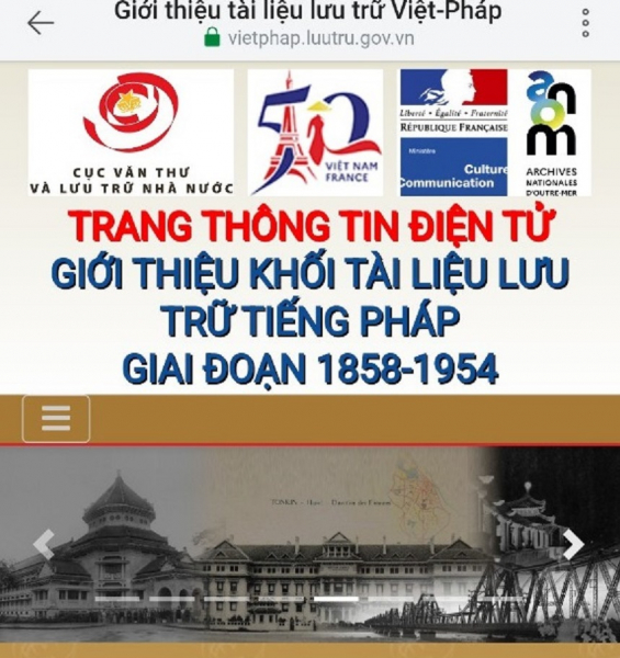 Khối tài liệu lưu trữ tiếng Pháp giai đoạn 1858 - 1954 được công bố trên internet -0