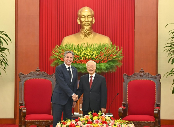 Tổng Bí thư Nguyễn Phú Trọng tiếp Bộ trưởng Ngoại giao Hoa Kỳ Antony Blinken -0