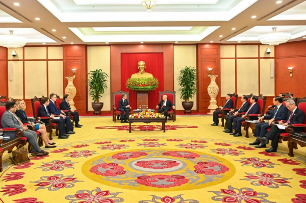 Tổng Bí thư Nguyễn Phú Trọng tiếp Bộ trưởng Ngoại giao Hoa Kỳ Antony Blinken -7