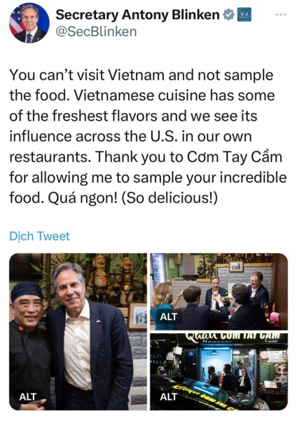 Ngoại trưởng Mỹ tấm tắc khen ẩm thực Việt Nam -0