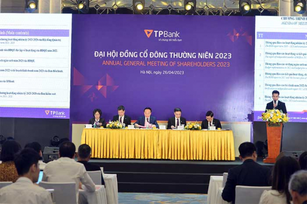 Đại hội cổ đông  TPBank: Mục tiêu kinh doanh 8.700 tỷ trong năm 2023, tăng trưởng an toàn, bền vững -0