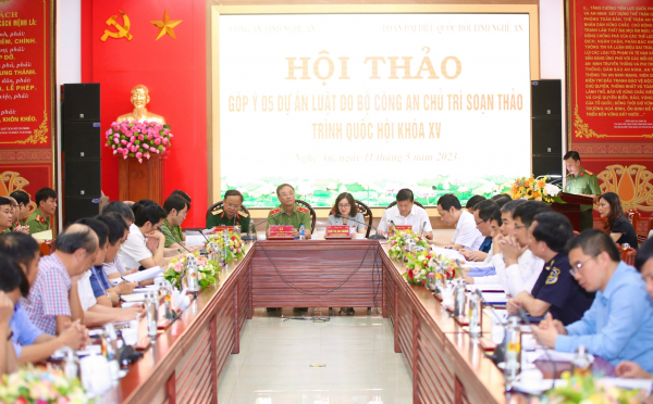   Nghệ An tổ chức hội thảo góp ý 5 dự án luật do Bộ Công an chủ trì soạn thảo trình Quốc hội khoá XV -0