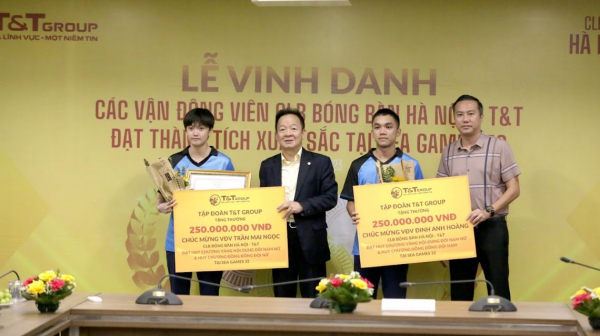 Tập đoàn T&T Group thưởng hơn 1 tỷ đồng cho kỳ tích bóng bàn Việt Nam tại SEA Games 32 -0