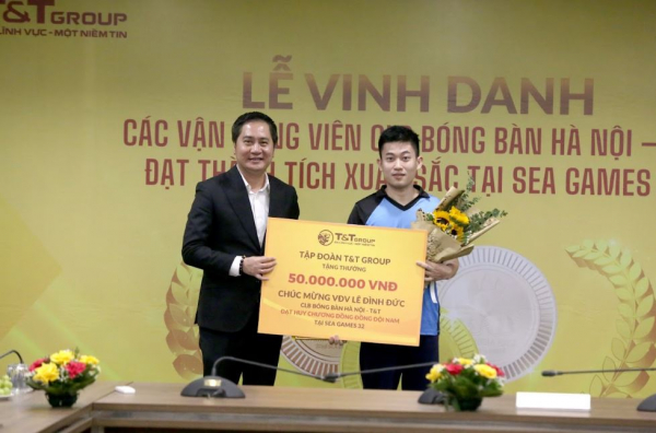 Tập đoàn T&T Group thưởng hơn 1 tỷ đồng cho kỳ tích bóng bàn Việt Nam tại SEA Games 32 -1