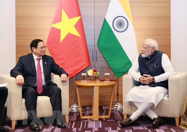 Thủ tướng Phạm Minh Chính hội kiến Thủ tướng Ấn Độ Narendra Modi -0