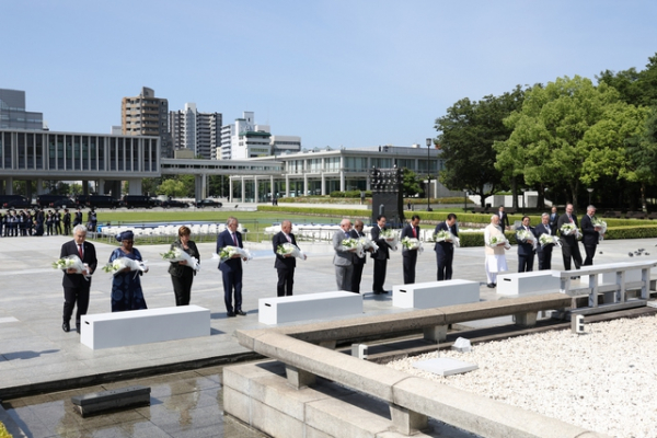 Chùm ảnh: Thủ tướng Phạm Minh Chính thăm Công viên Tưởng niệm Hòa Bình Hiroshima -0